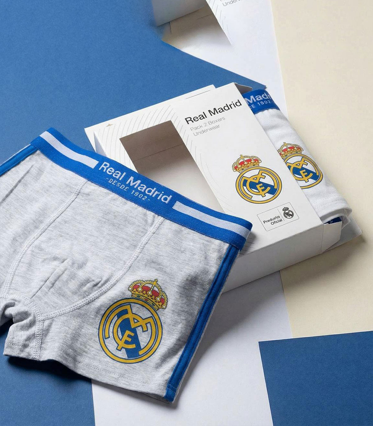 BOXER BRIEFS, 2 PER PACK, REAL MADRID, AGES 4-10 YEARS