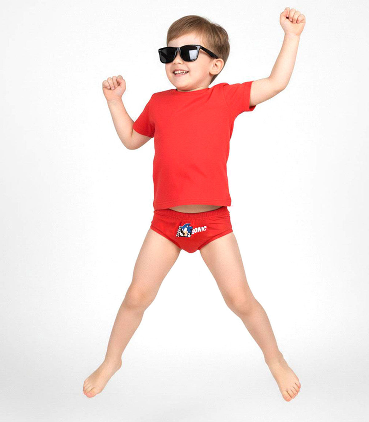 SLIPPERS, 3 PAIRS PER PACK, SONIC, AGES 2-8 YEARS