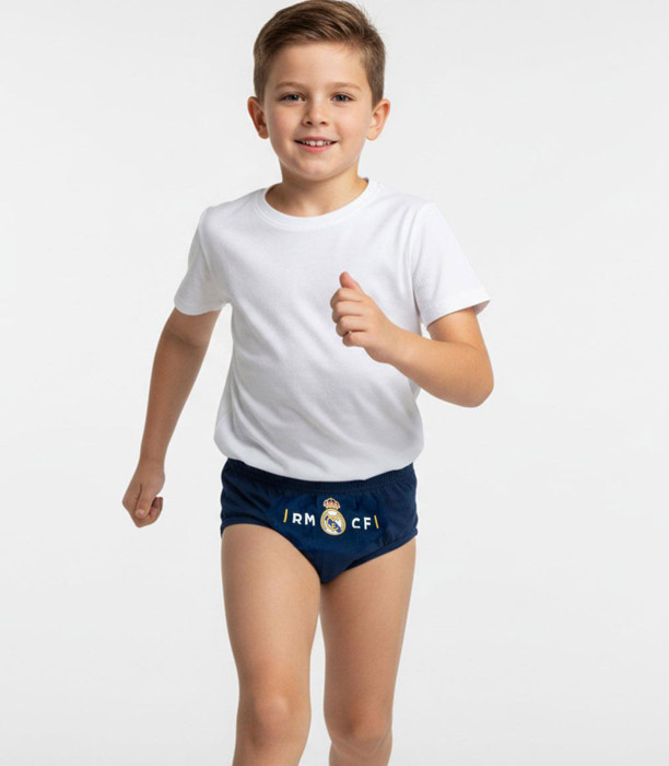 SLIPPERS, 3 PAIRS PER PACKAGE, REAL MADRID, AGES 2-8 YEARS