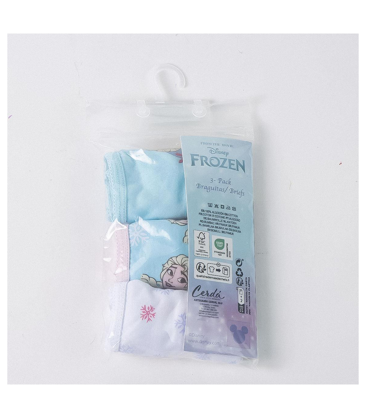 BRIEFS, 3 PER PACK, FROZEN, AGES 2-8 YEARS