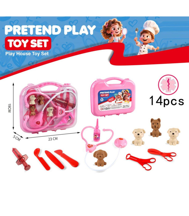 DOCTOR SET WITH 4 PIECES IN A SUITCASE