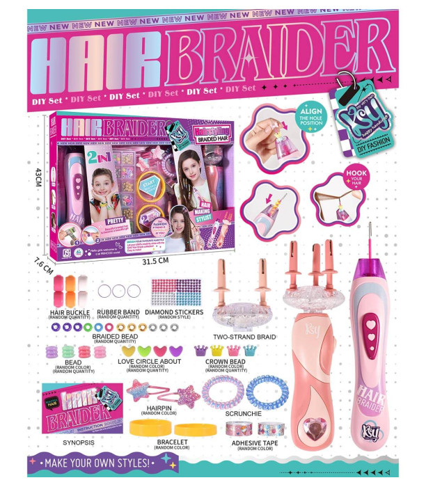 LARGE BRAIDING AND BRACELET KIT 2-IN-1
