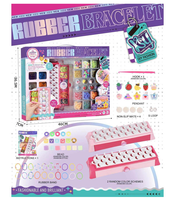 LARGE LOOM AND RUBBER BAND WEAVING KIT