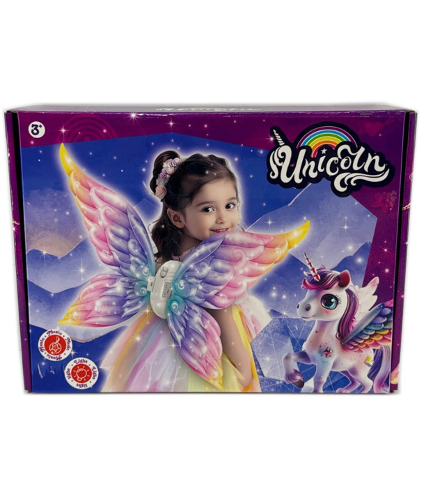 GLOWING MULTICOLORED UNICORN WINGS