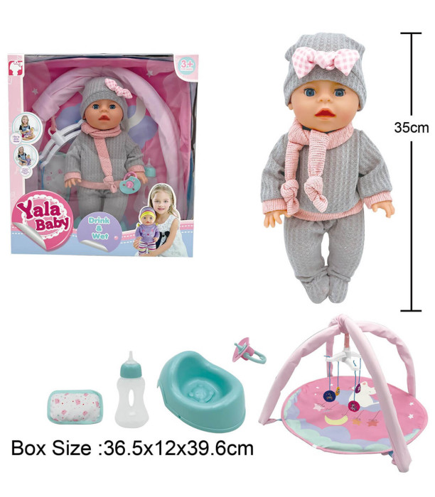 PEEING BABY WITH A SCARF, GYMNASTICS, POTTY AND ACCESSORIES