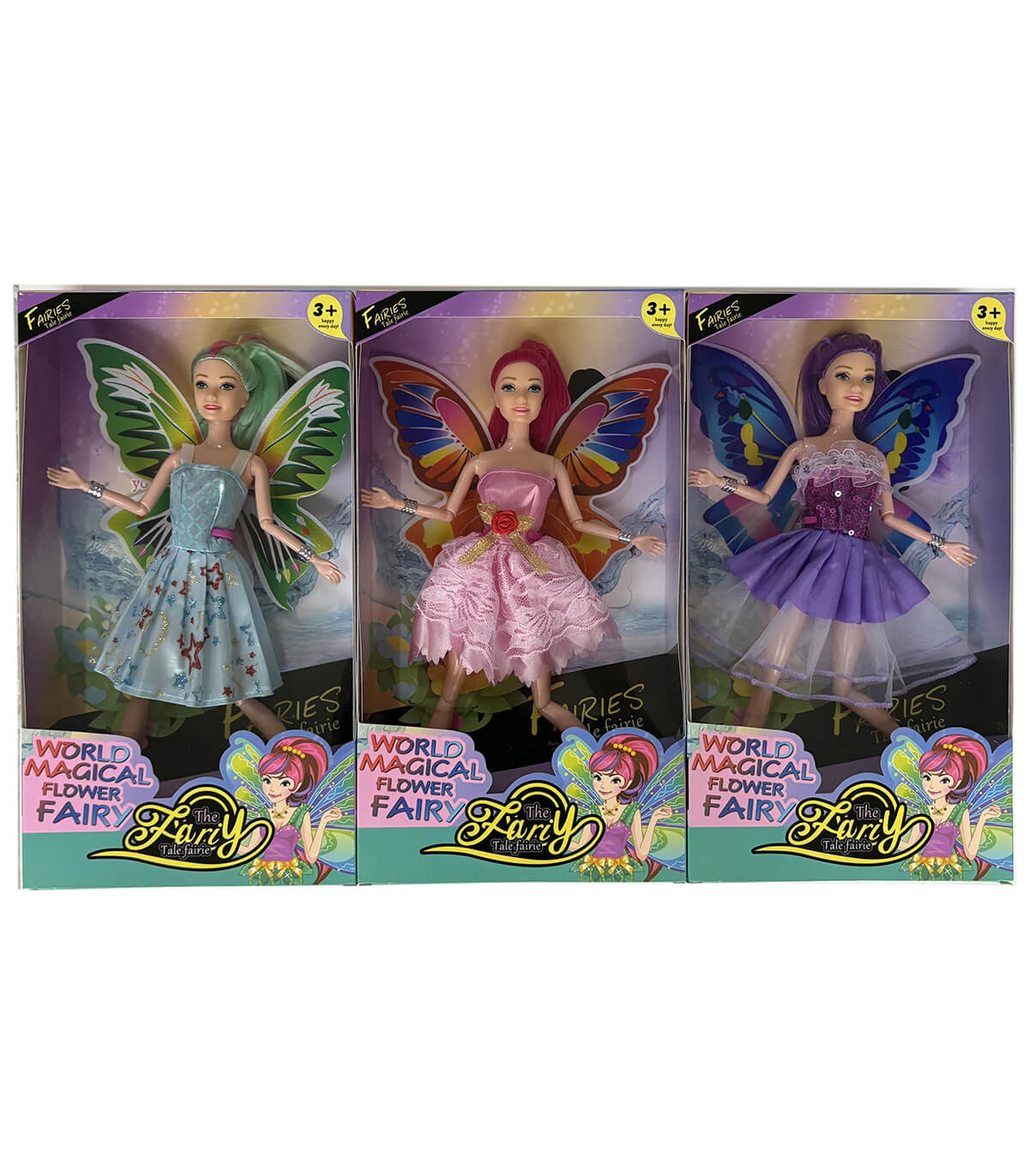FAIRY DOLL 30 CM, 3 COLORS