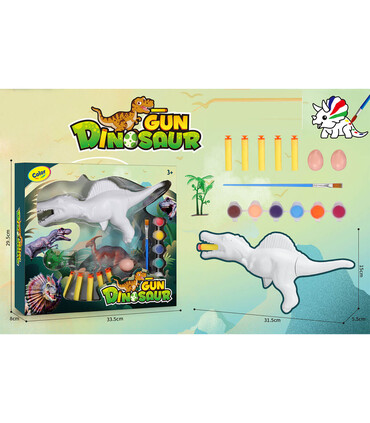 DINOSAUR-SOFT COLORING PISTOL WITH SOFT ARROWS - Dinosaurs