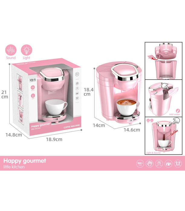 PINK COFFEE MACHINE HAPPY GOURMET