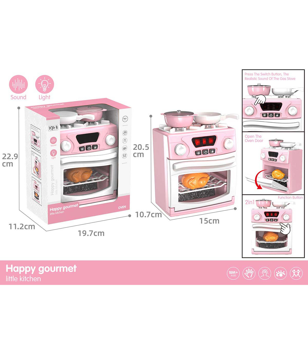 PINK OVEN WITH STOVETOP HAPPY GOURMET