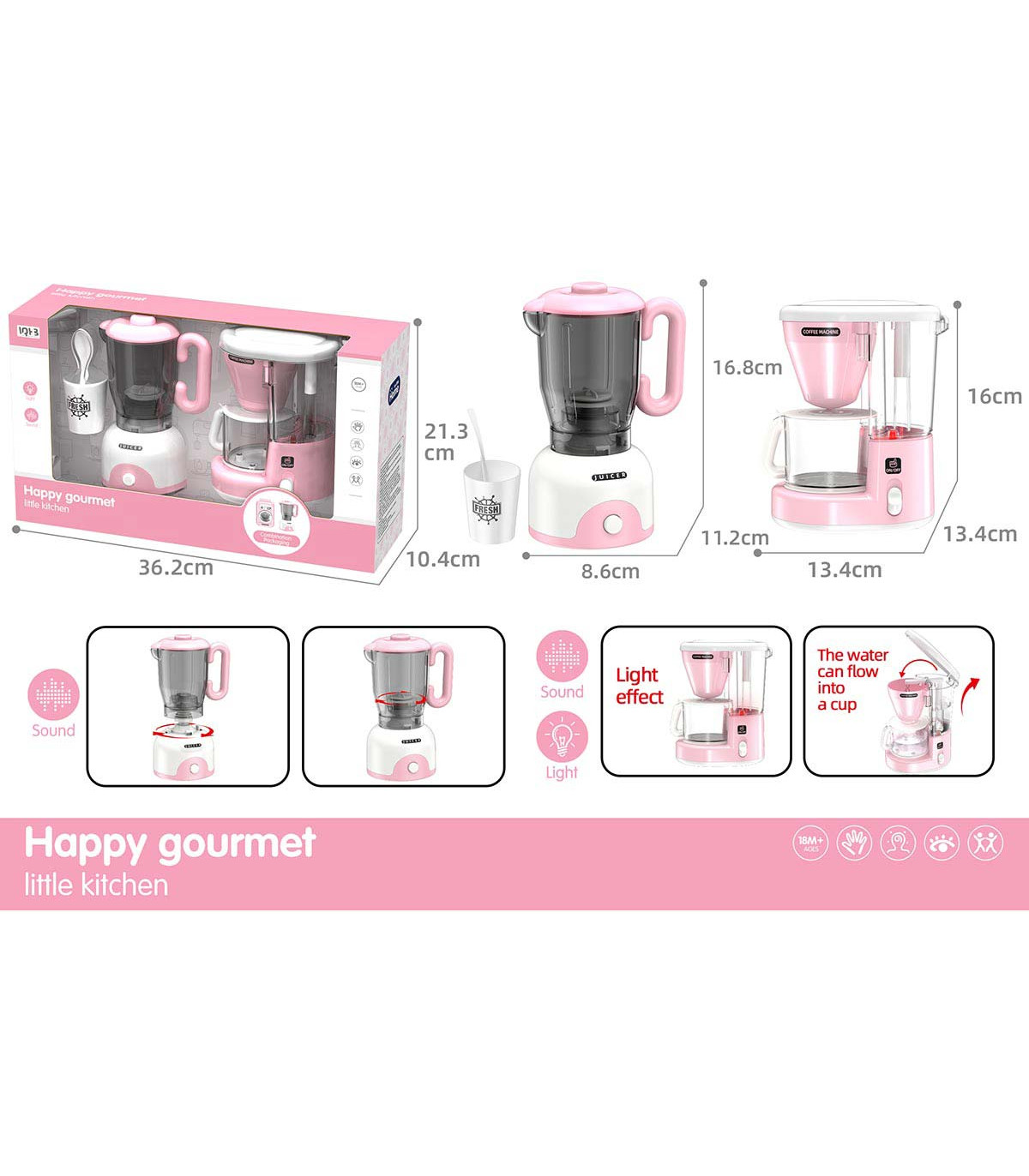 PINK BLENDER AND JUICER HAPPY GOURMET