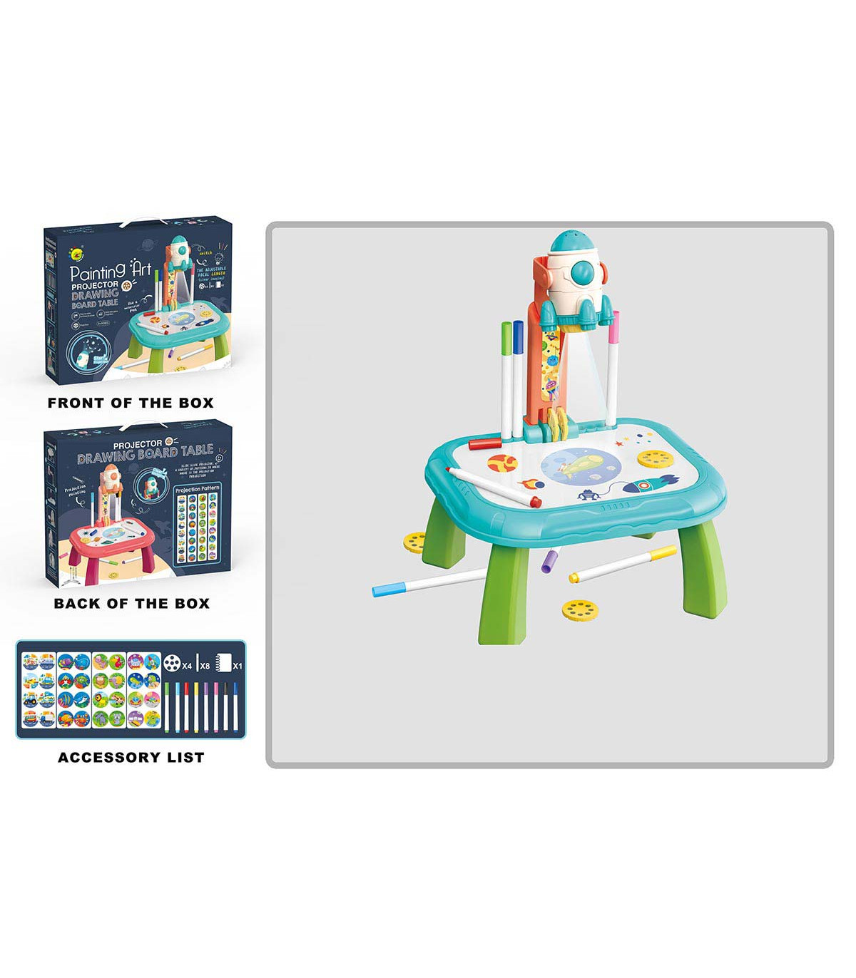 TABLE WITH AN ASTRONAUT PROJECTOR