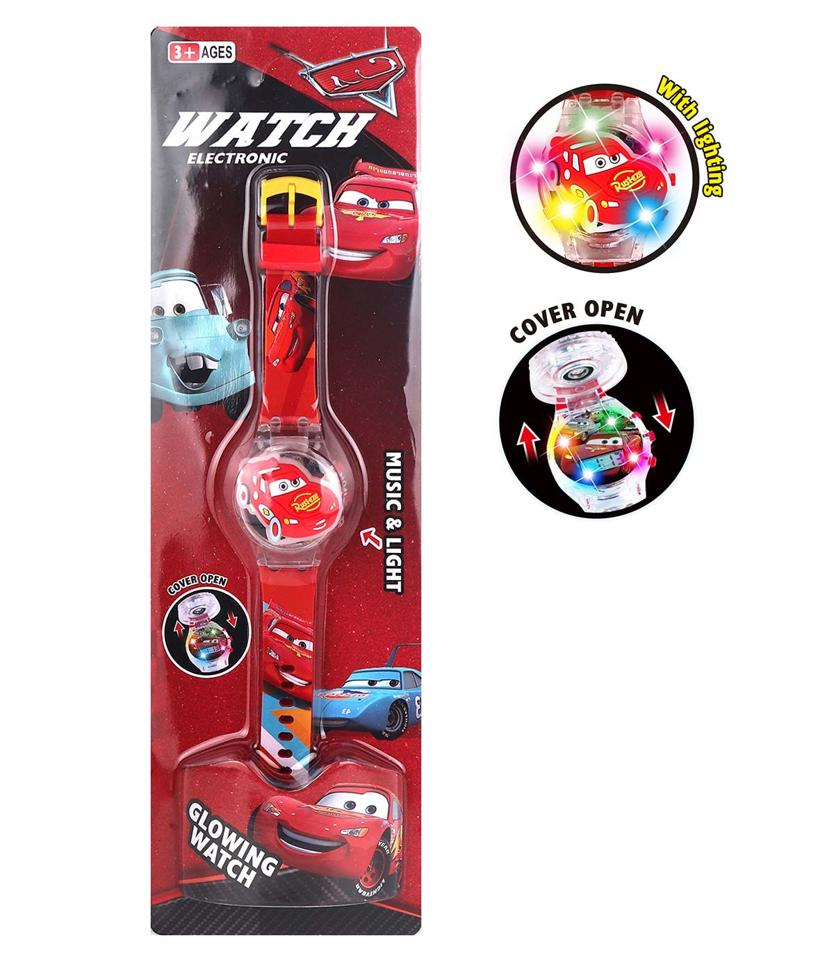 GLOW-IN-THE-DARK CAR CLOCK WITH COVER