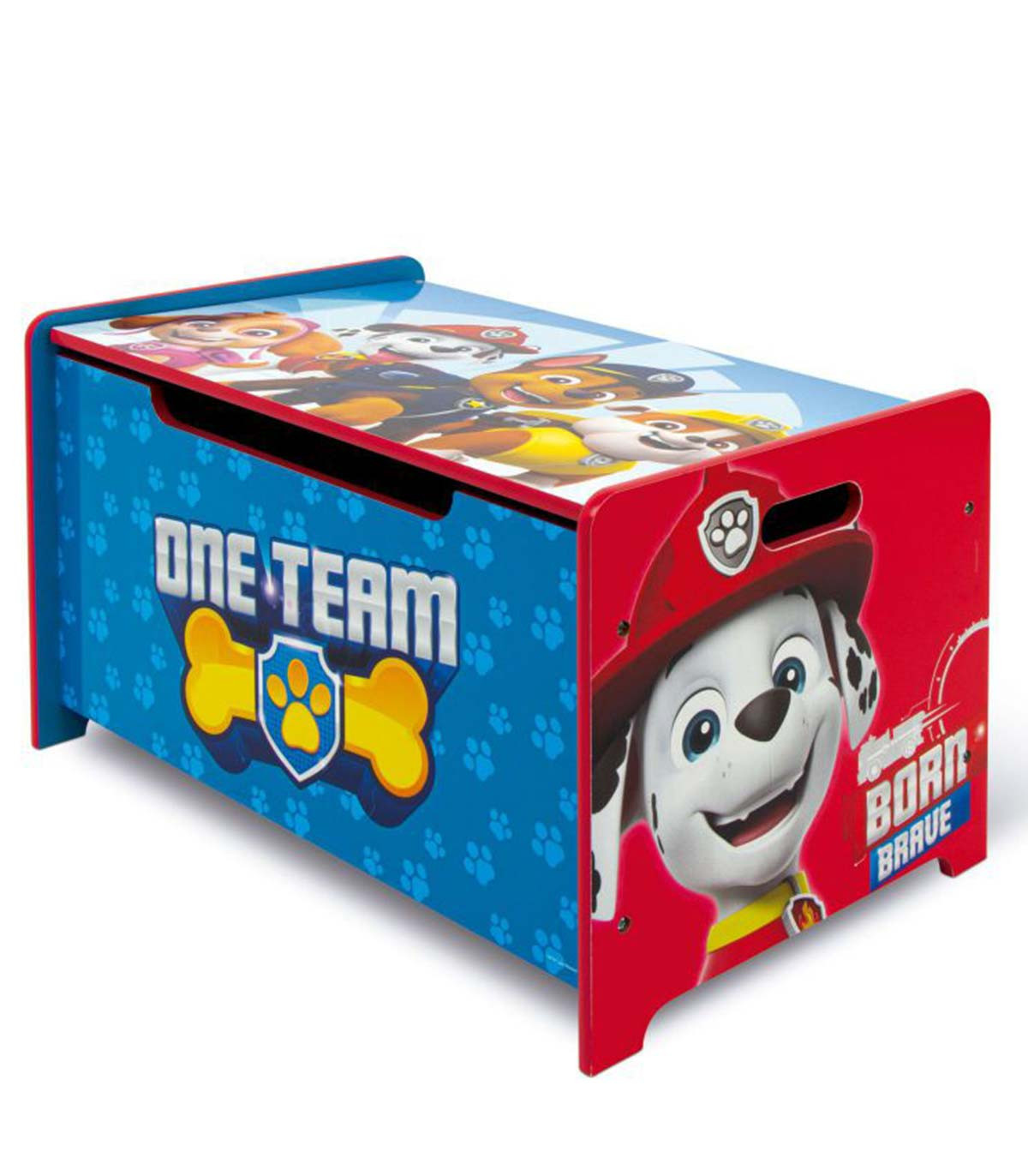 WOODEN PAW PATROL TOY BOX