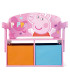3-in-1 WOODEN BENCH/DESK/ORGANIZER PEPPA