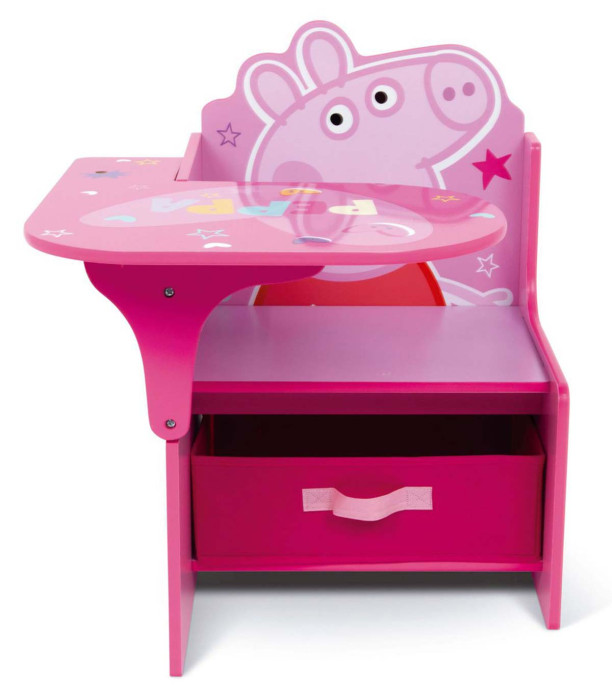 WOODEN DESK WITH CHAIR AND DRAWER PEPPA PIG