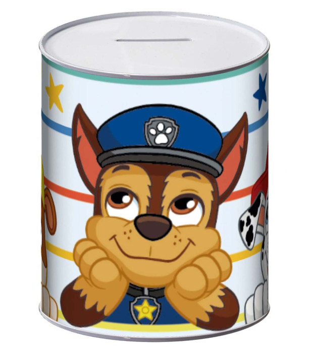 METAL MONEY BOX 10x10x12 CM PAW PATROL