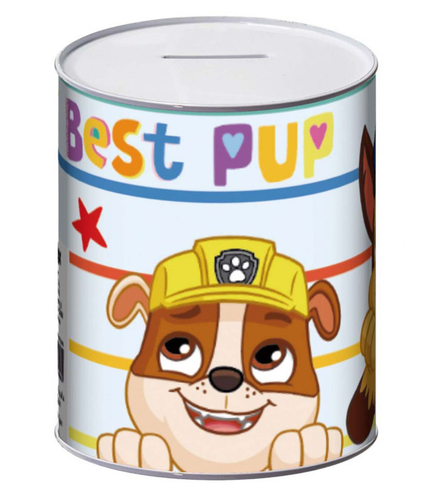 METAL MONEY BOX 10x10x12 CM PAW PATROL