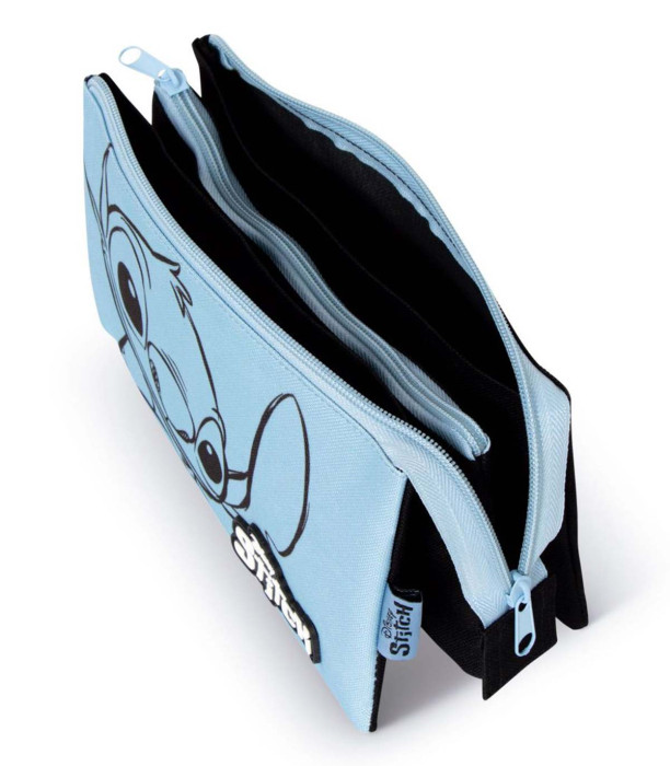PENCIL CASE, 2 COMPARTMENTS, 21 × 11 × 3.5 CM, STITCH