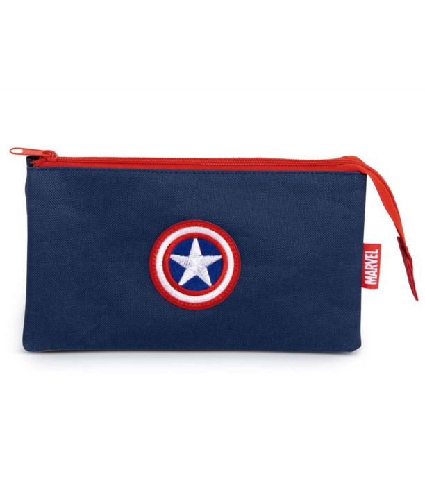 PENCIL CASE WITH 2 COMPARTMENTS 21x11x4 CM CAPTAIN AMERICA