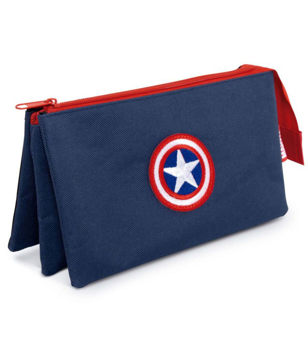 PENCIL CASE WITH 2 COMPARTMENTS 21x11x4 CM CAPTAIN AMERICA