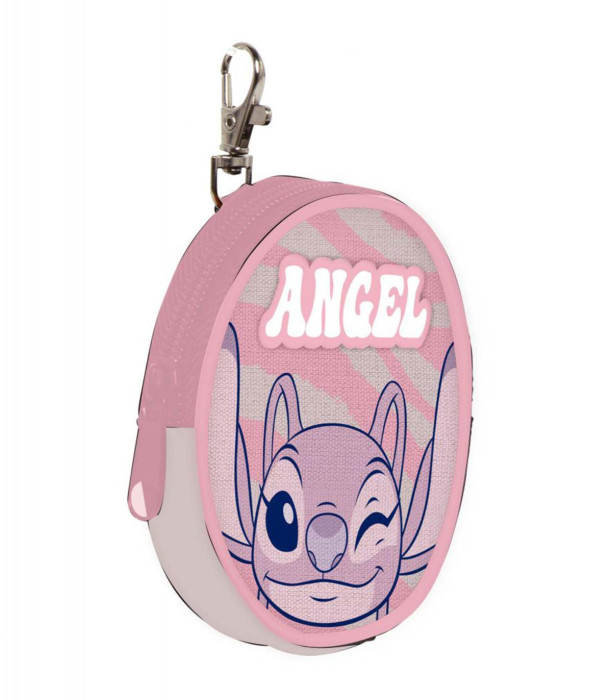 ROUND BAG COIN PURSE 9x9x2 CM ANGEL STITCH