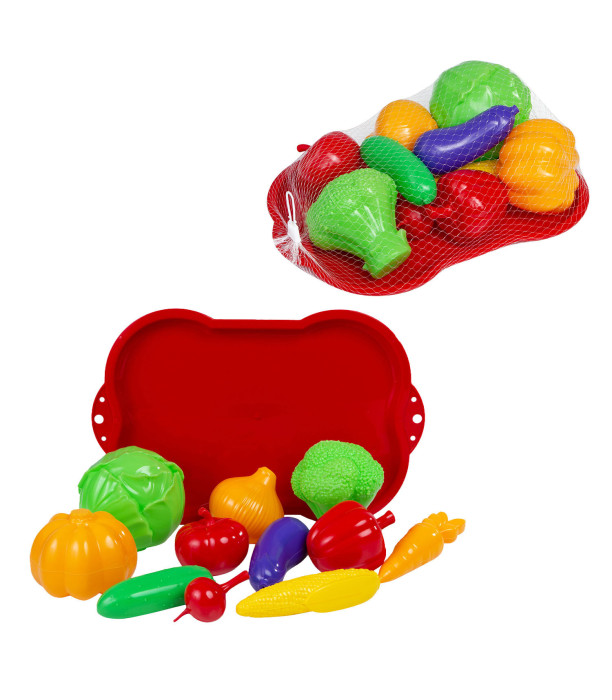 PLASTIC VEGETABLE SET 11 PCS IN NET