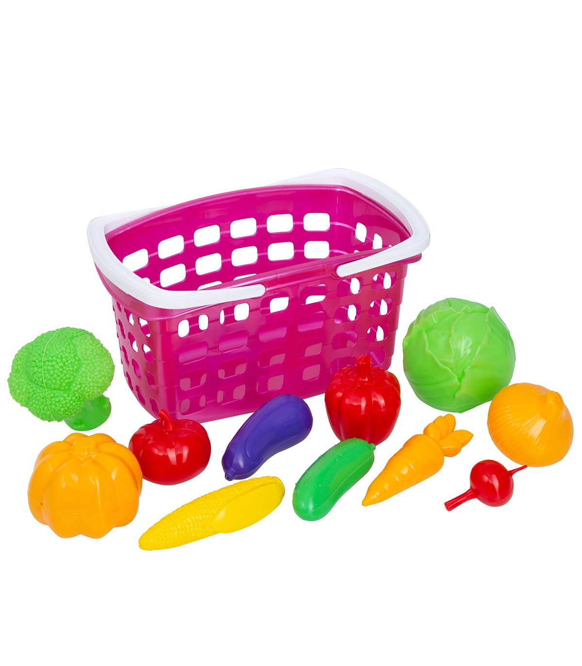 LARGE CHILDREN'S BASKET WITH VEGETABLES 11 PCS IN NET