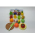 FRUITS AND VEGETABLES FOR CUTTING, 14 PCS. IN A BAG