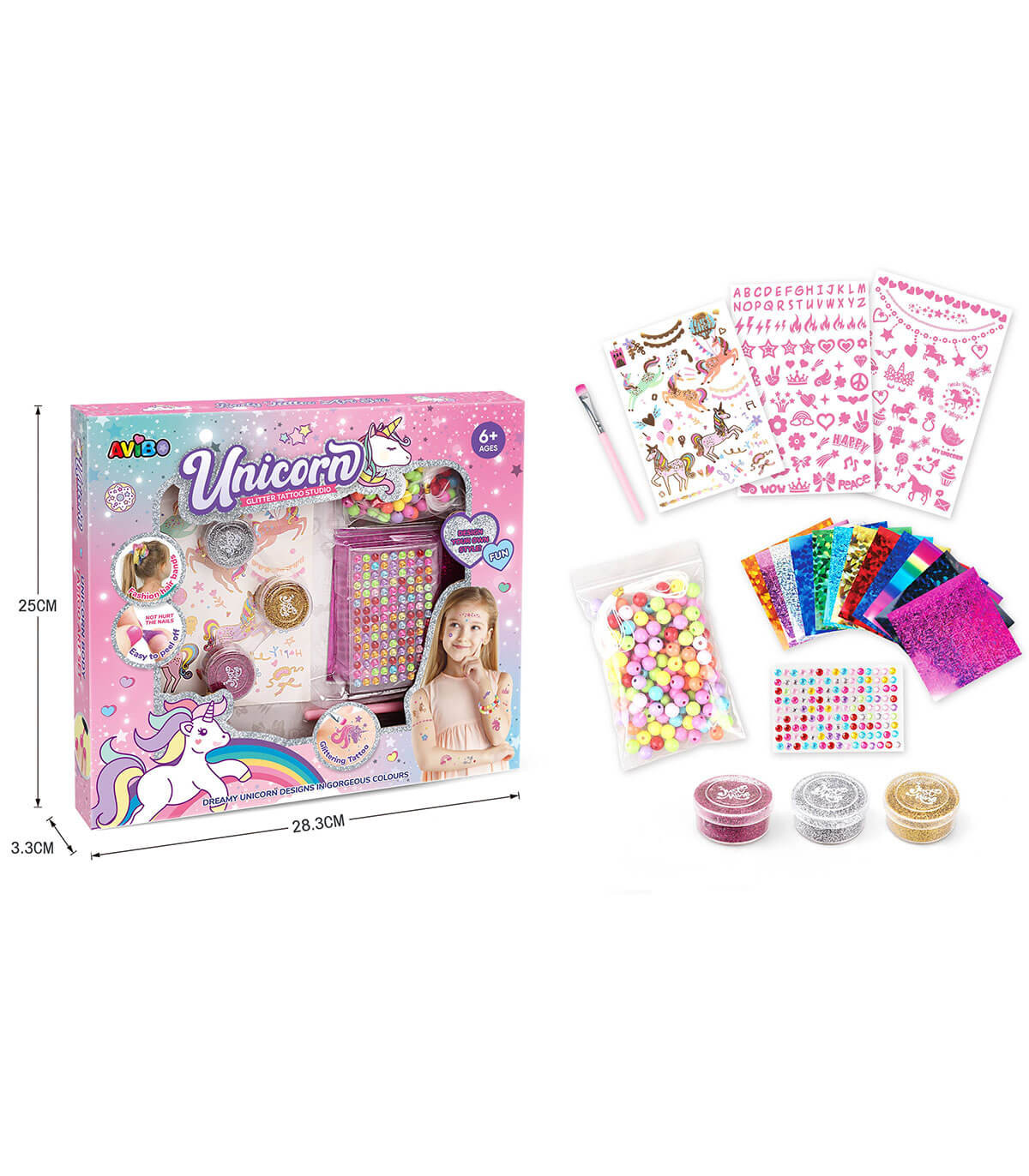 UNICORN GLITTER BEAD KIT