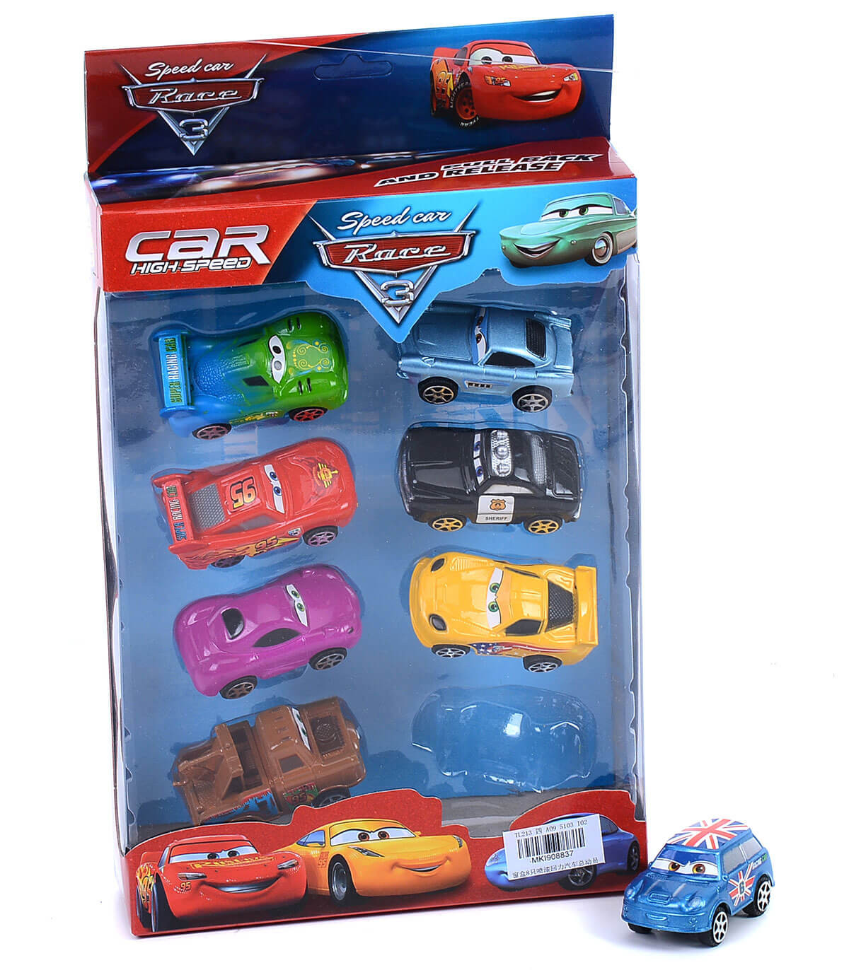 WHEELS WITH EYES, 8 PCS PER BOX