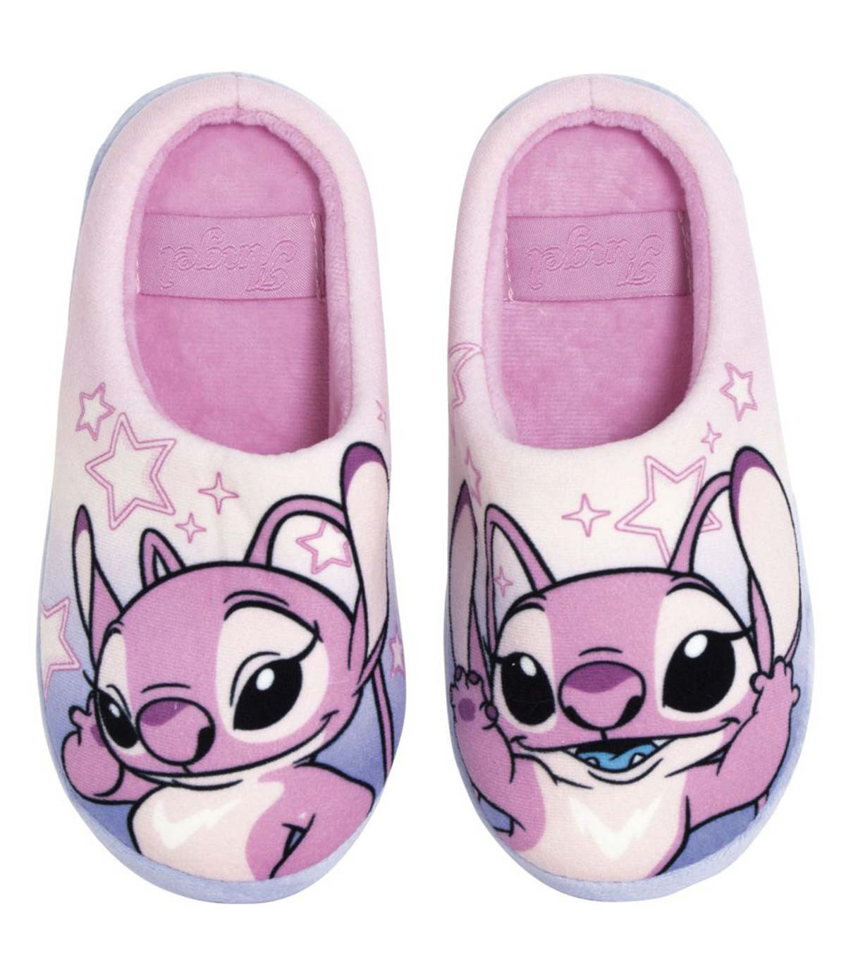 SLIPPERS WITH STITCH GIRL BORDER, SIZES 28-33