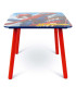 WOODEN TABLE WITH 2 SPIDERMAN CHAIRS