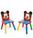 WOODEN TABLE WITH 2 MICKEY CHAIRS
