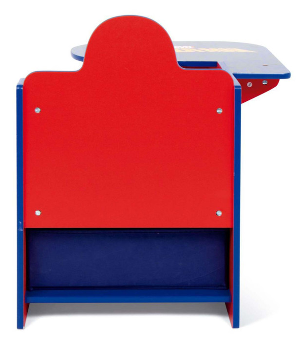 WOODEN DESK WITH CHAIR AND SPIDERMAN DRAWER