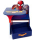 WOODEN DESK WITH CHAIR AND SPIDERMAN DRAWER