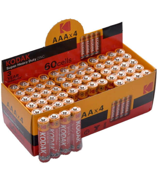 ZINC BATTERY KODAK RO3 / AAA 1.5V - PACKAGING AND BATTERIES