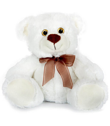 TEDDY BEAR 3 COLORS WITH RIBBON 25 CM - Small