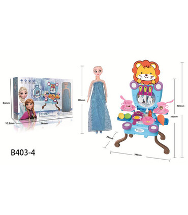 FROZEN KITCHEN SET WITH PORTABLE BRIEFCASE AND DOLL - KITCHENS, SERVICES AND FOOD