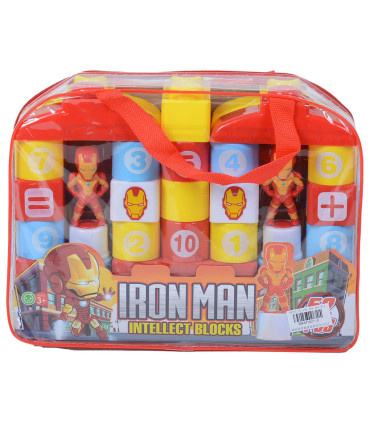CHILDREN'S CONSTRUCTOR IRON SUPERHERO 52 PARTS - BUILDING BLOCKS, SORTERS AND RINGS