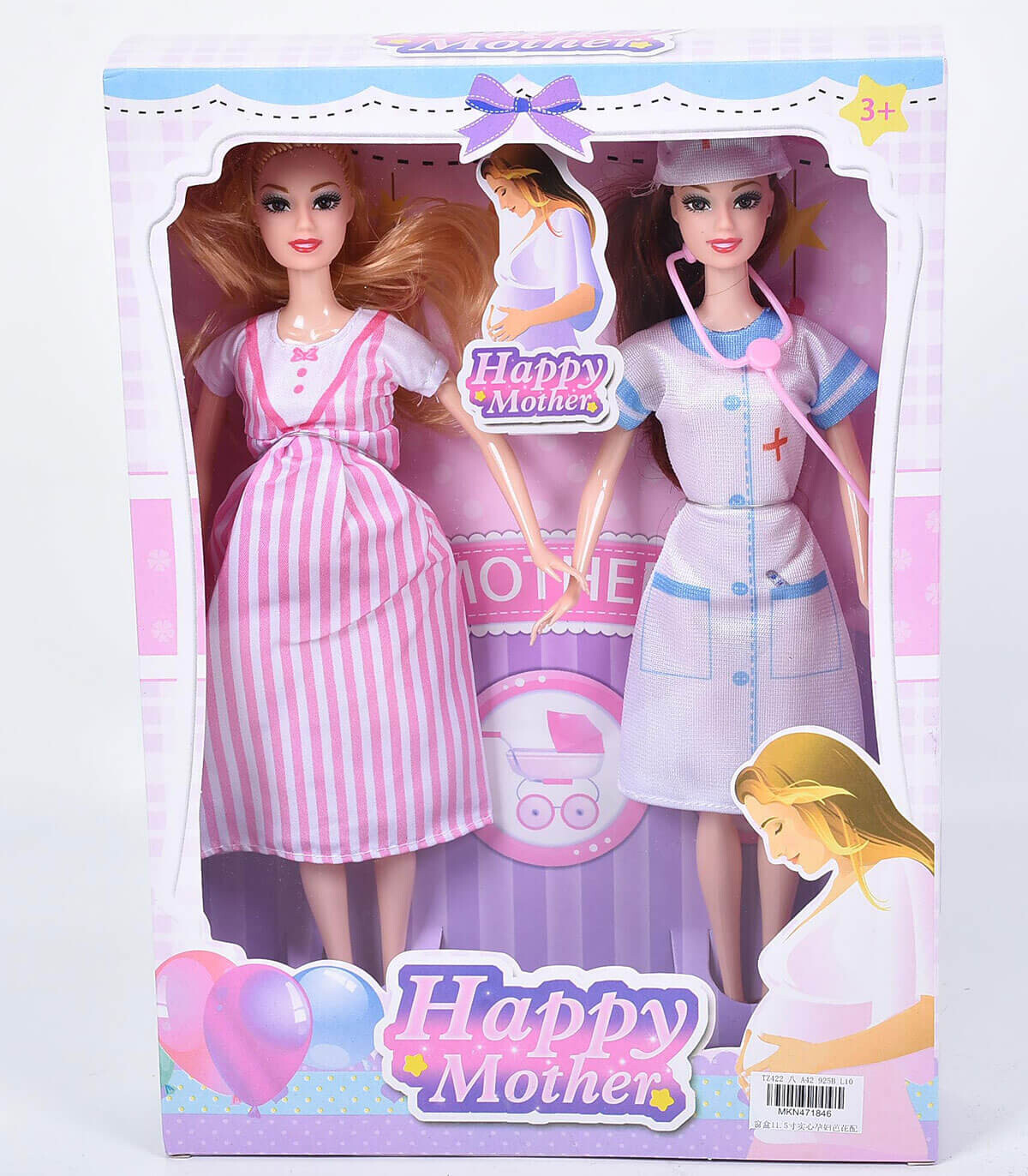 MOTHER AND DOCTOR 2 DOLLS SET - DOLLS AND MERMAIDS