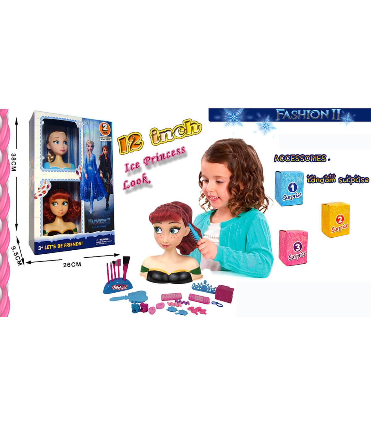 2 CHAKES IN MAKEUP AND HAIRSTYLE ICE KINGDOM - HAIRDRESSING AND BEAUTY KITS