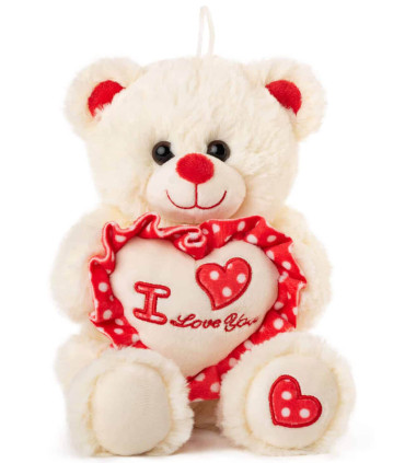 TEDDY BEAR WITH HEART \\"LOVE YOU\\" 20 CM - Small