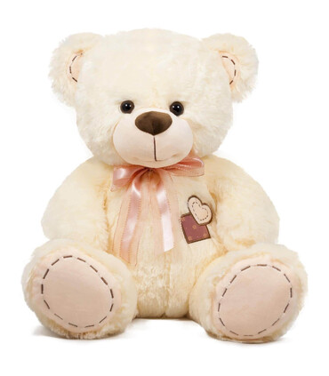TEDDY BEAR WITH EMBROIDERED HEART 2 COLORS 60 CM - Big