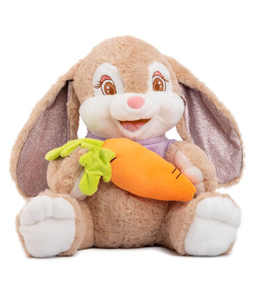 HUGE PLUSH RABBIT WITH T-SHIRT AND CARROTS 60 CM - Big