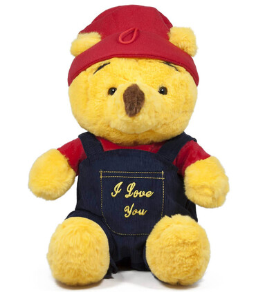 BEAR WITH LARGE OVERALL JEANS 60 CM - Big