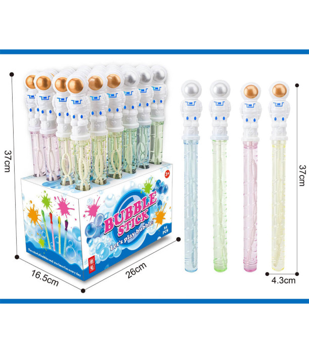 STICK FOR BALLOONS WITH ASTRONAUT 37 CM - SOAP BUBBLES
