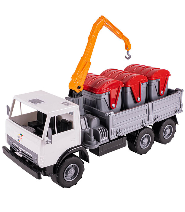 TRUCK WITH 3 GARBAGE CONTAINERS - Agricultural, construction machinery and military equipments