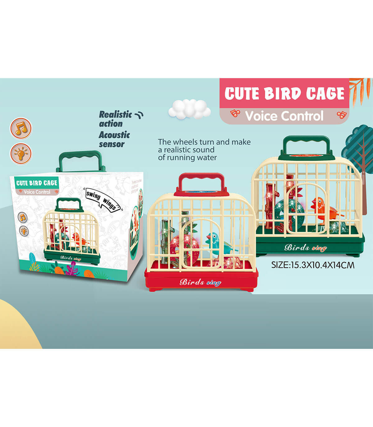 BIRD CAGE WITH BATTERY - Musical