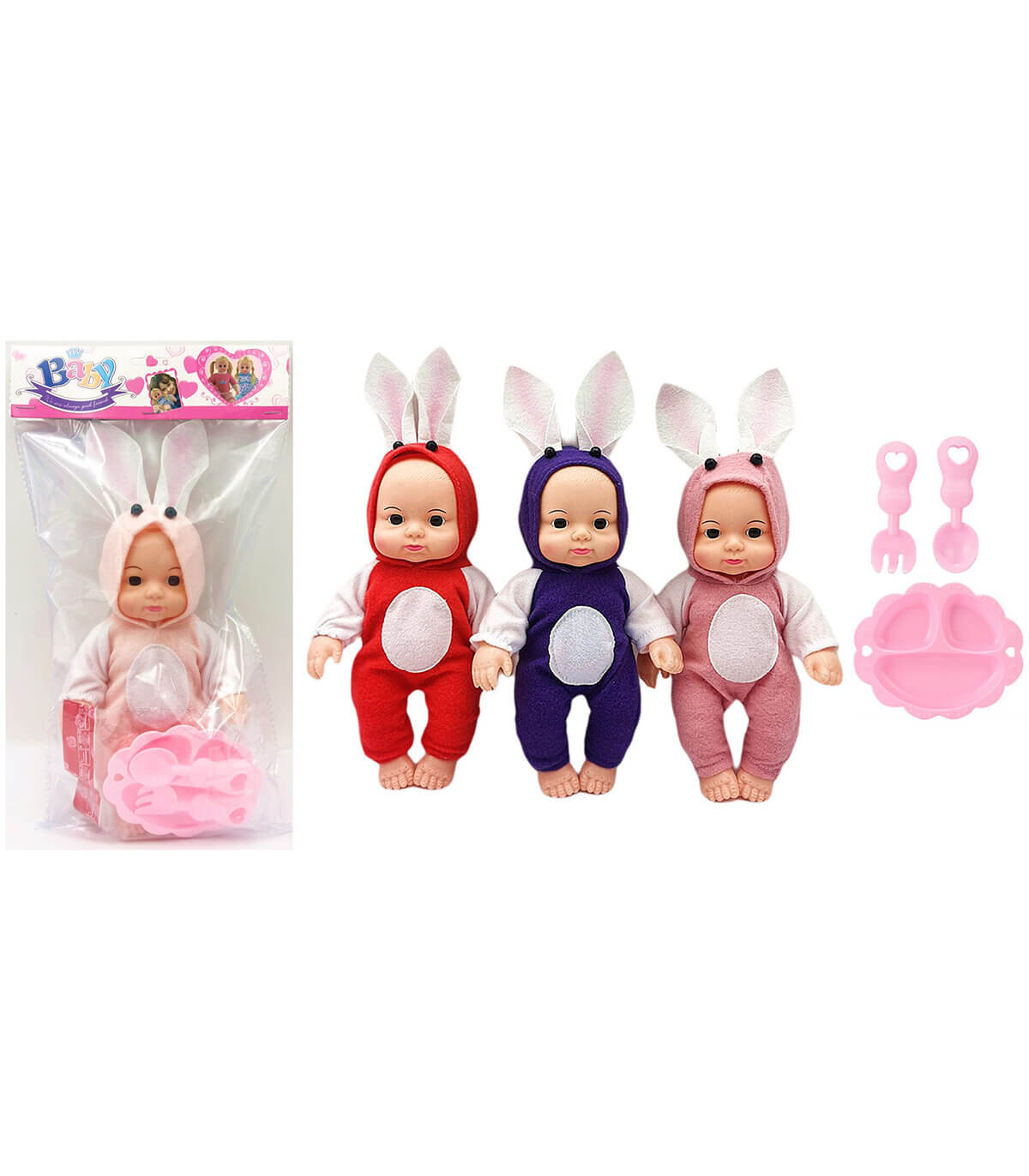 BABY WITH BUNNY EARS AND KITCHEN UTENSILS - BABY