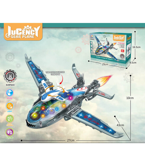 TRANSPARENT BATTERY GEAR PLANE - AIRCRAFT AND HELICOPTERS